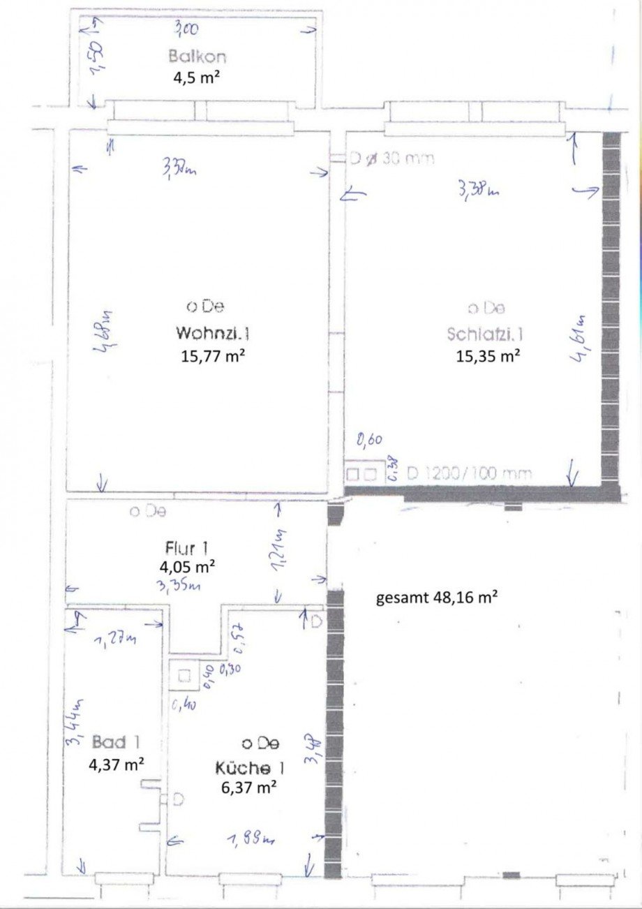 Ansicht Wohnung Oschatz