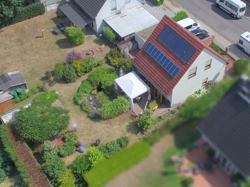 Drohnenaufnahme Einfamilienhaus Leipzig