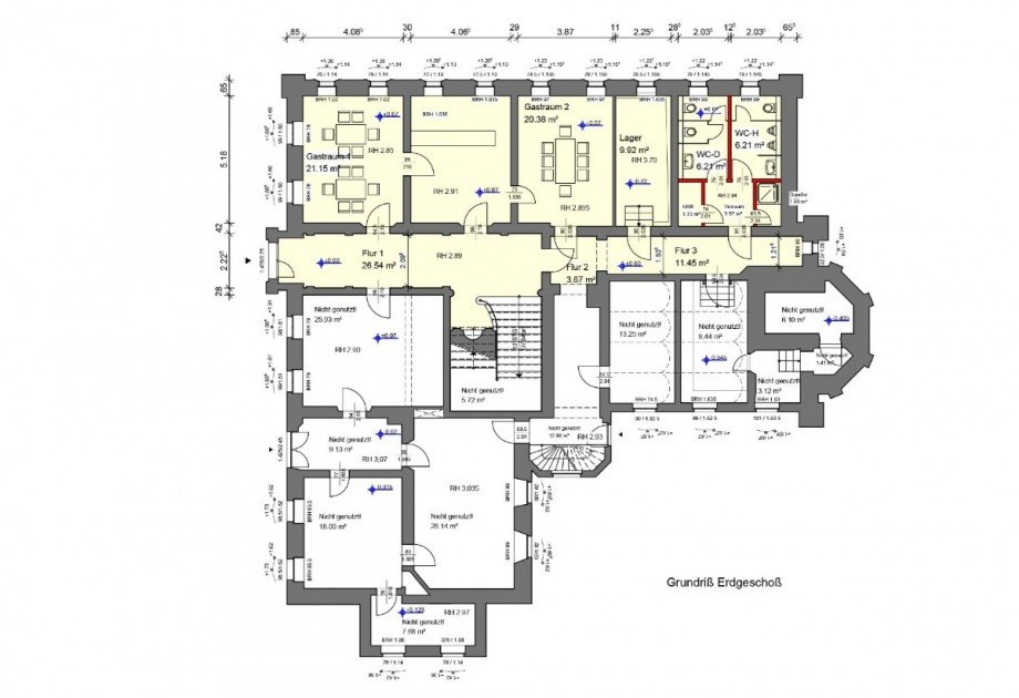 Grundri� Erdgescho� Villa Elsteraue