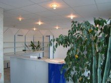 Ansicht Repr�sentatives B�ro, Ausstellung, Lager an der A14 Abfahrt