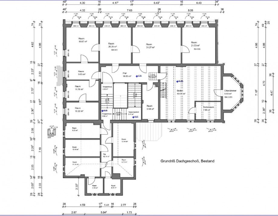 Grundri� DG Bestand Villa Elsteraue