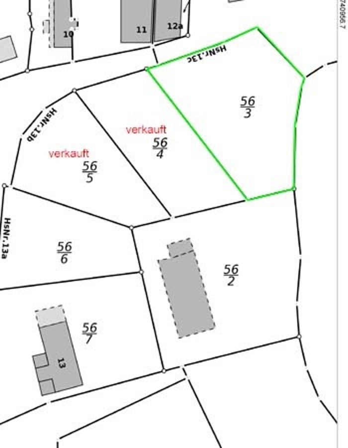 Kataster-56-3 Wohngrundst�ck Haselbach
