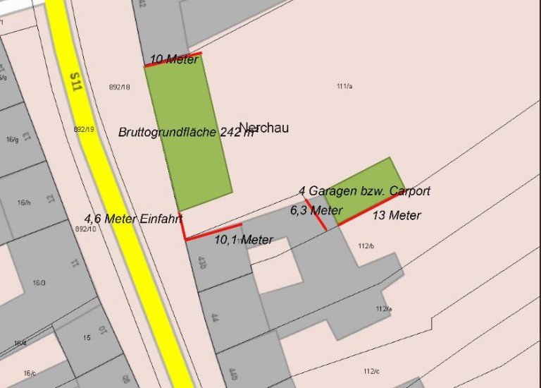 Ansicht Grimma - Nerchau Wohngrundst�ck herrliches Wohnbaugrundst�ck mitten in Nerchau am G�nsemarkt