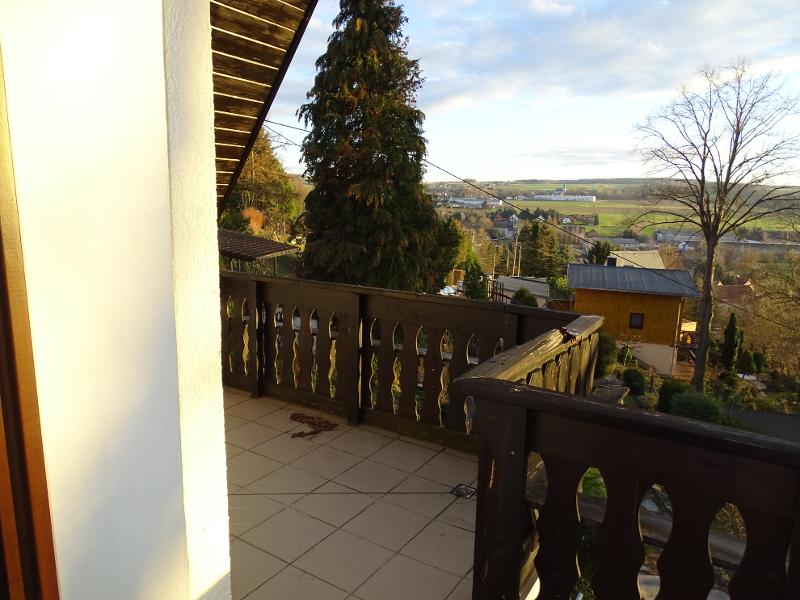 Ausblick vom Balkon Einfamilienhaus Chemnitz