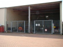 Ansicht Repr�sentatives B�ro, Ausstellung, Lager an der A14 Abfahrt