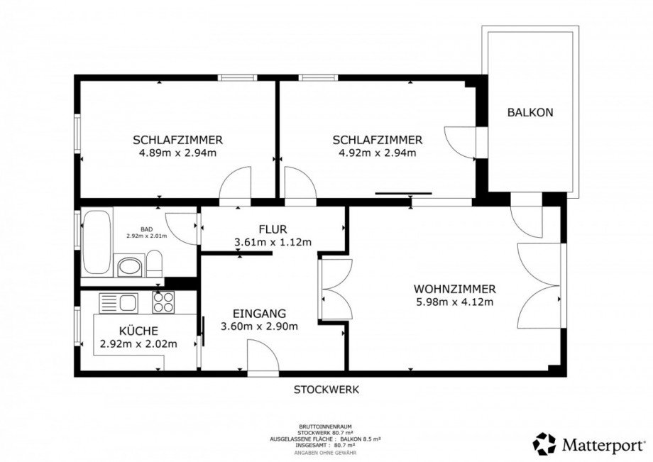 2.Obergeschoss links Etagenwohnung Ludwigsfelde