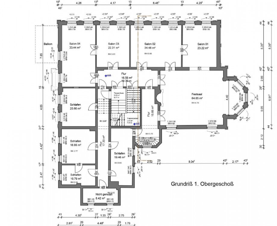Grundri� 1. OG Villa Elsteraue