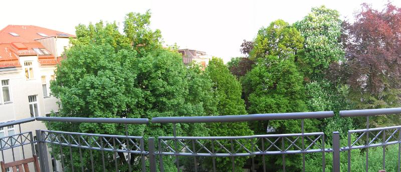 Ausblick S�dbalkon Wohnung Leipzig