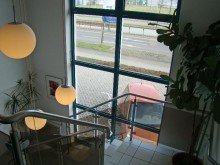 Ansicht Repr�sentatives B�ro, Ausstellung, Lager an der A14 Abfahrt