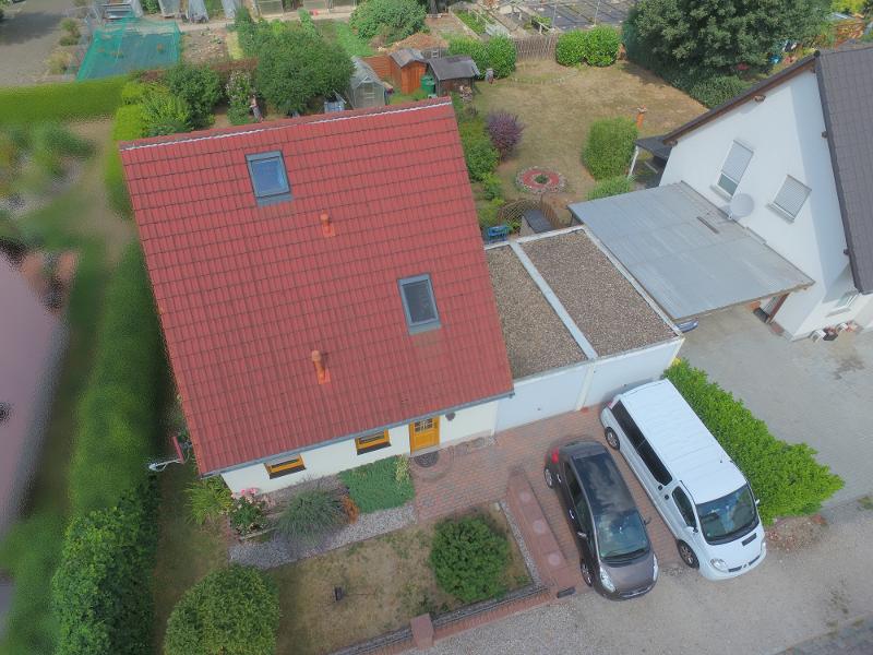 Drohnenaufnahme Einfamilienhaus Leipzig