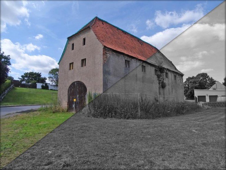 Ansicht Jesewitz - Groitzsch Bauernhaus Historischer Kornspeicher Groitzsch mit Sonder AFA f�r Sanierer