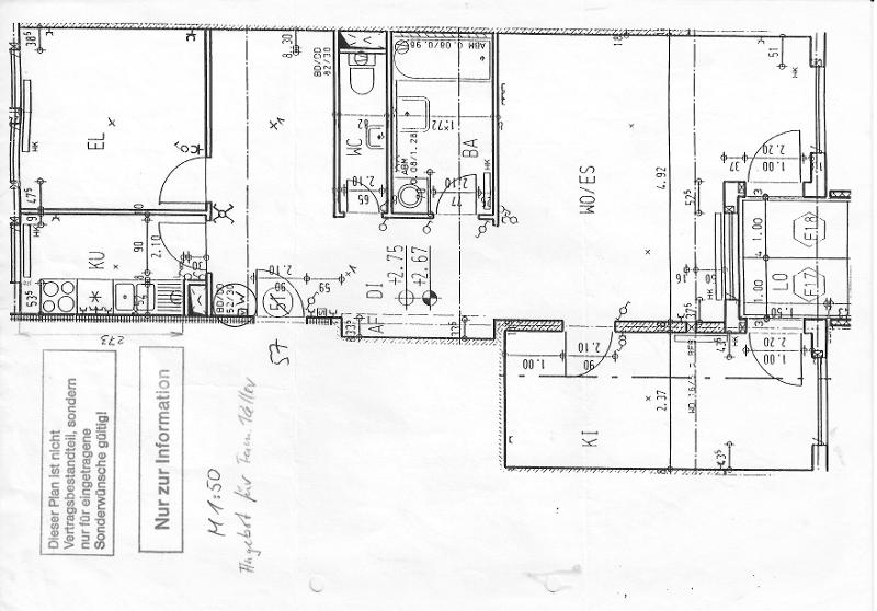 Grundriss Ist-Zustand Wohnung Berlin
