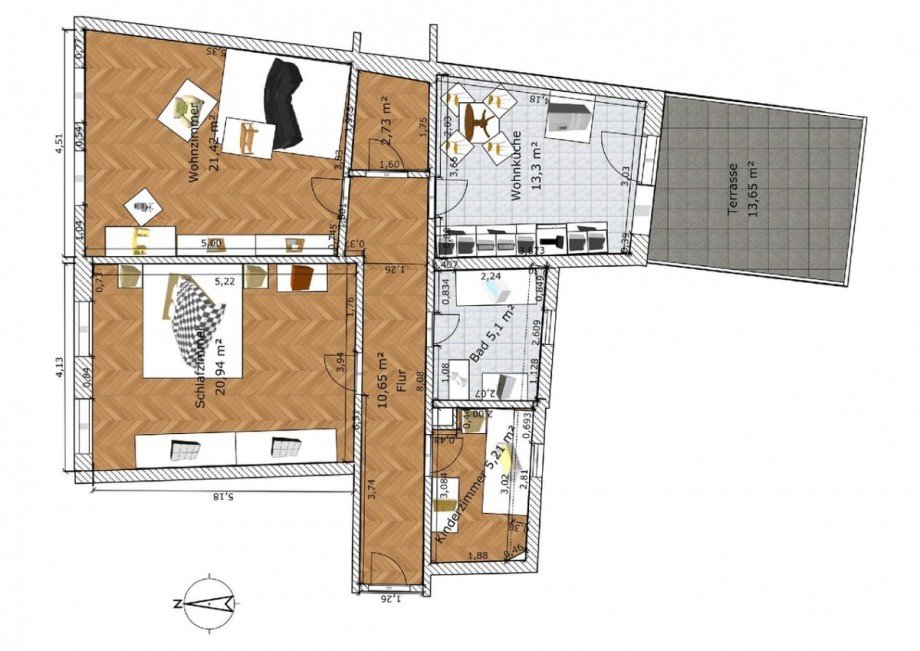 Ansicht Etagenwohnung Altenburg