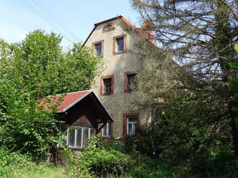 Ansicht Bad Lausick - Ebersbach Resthof Denkmalgesch�tzes Torhaus mit Ausz�glerteil in herrlicher Lage
