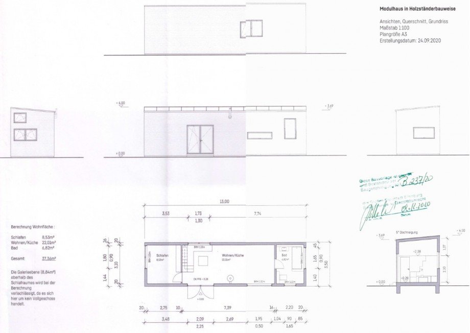 Grundriss-Ansichten Einfamilienhaus Eilenburg