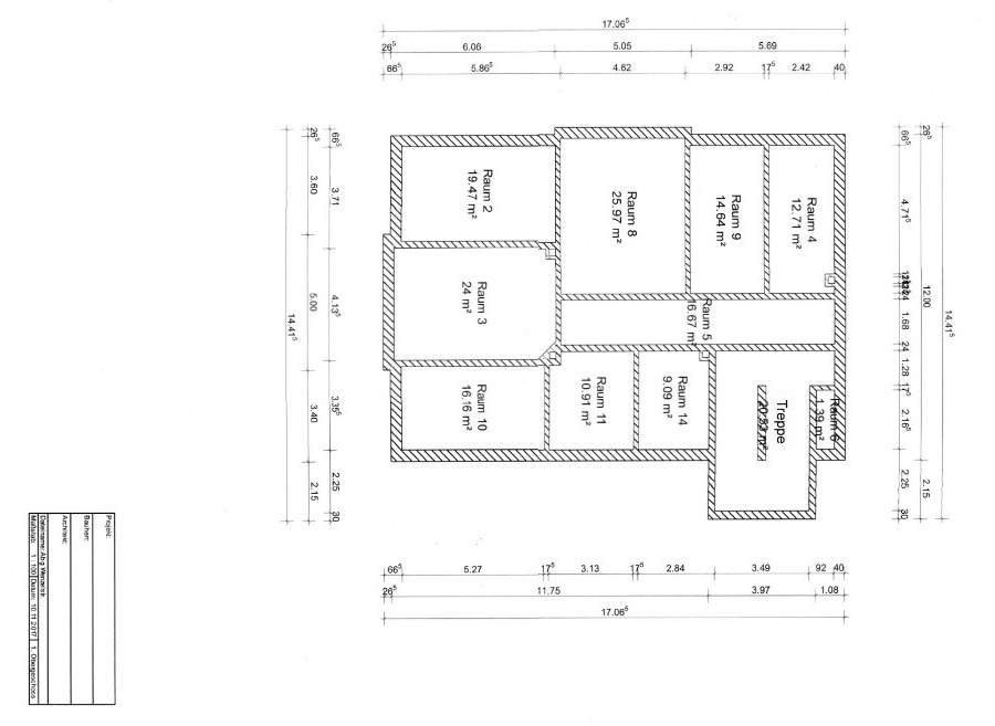 Obergeschoss Villa Altenburg