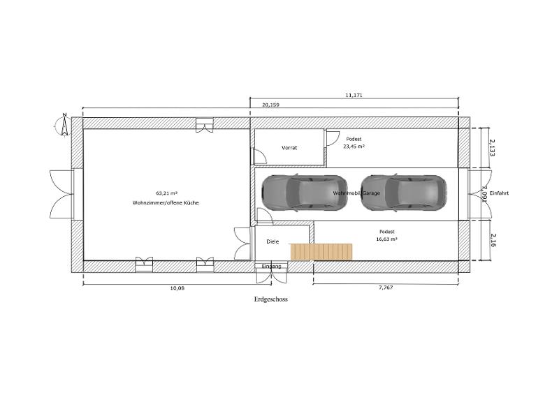 Ansicht Bauernhaus Jesewitz