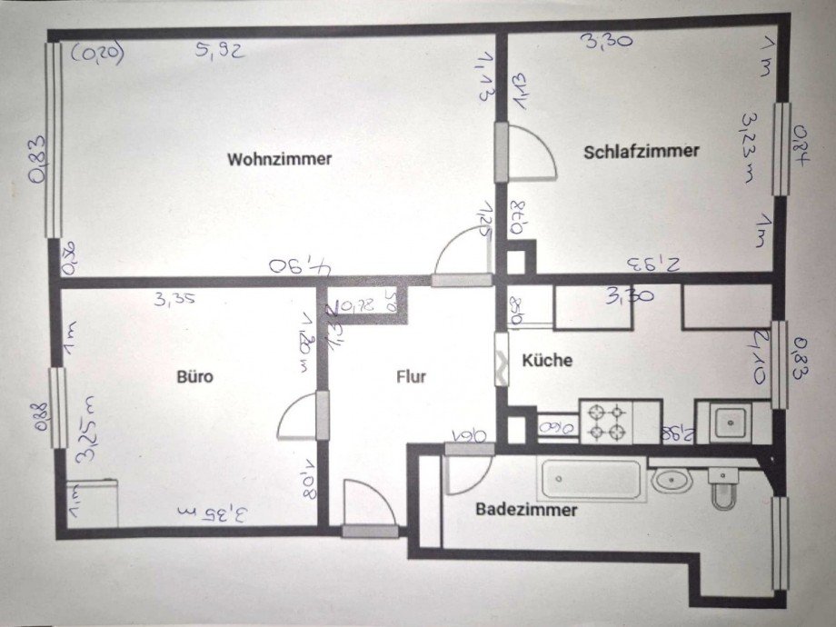 Grundriss Wohnung Thallwitz OT B�hlitz